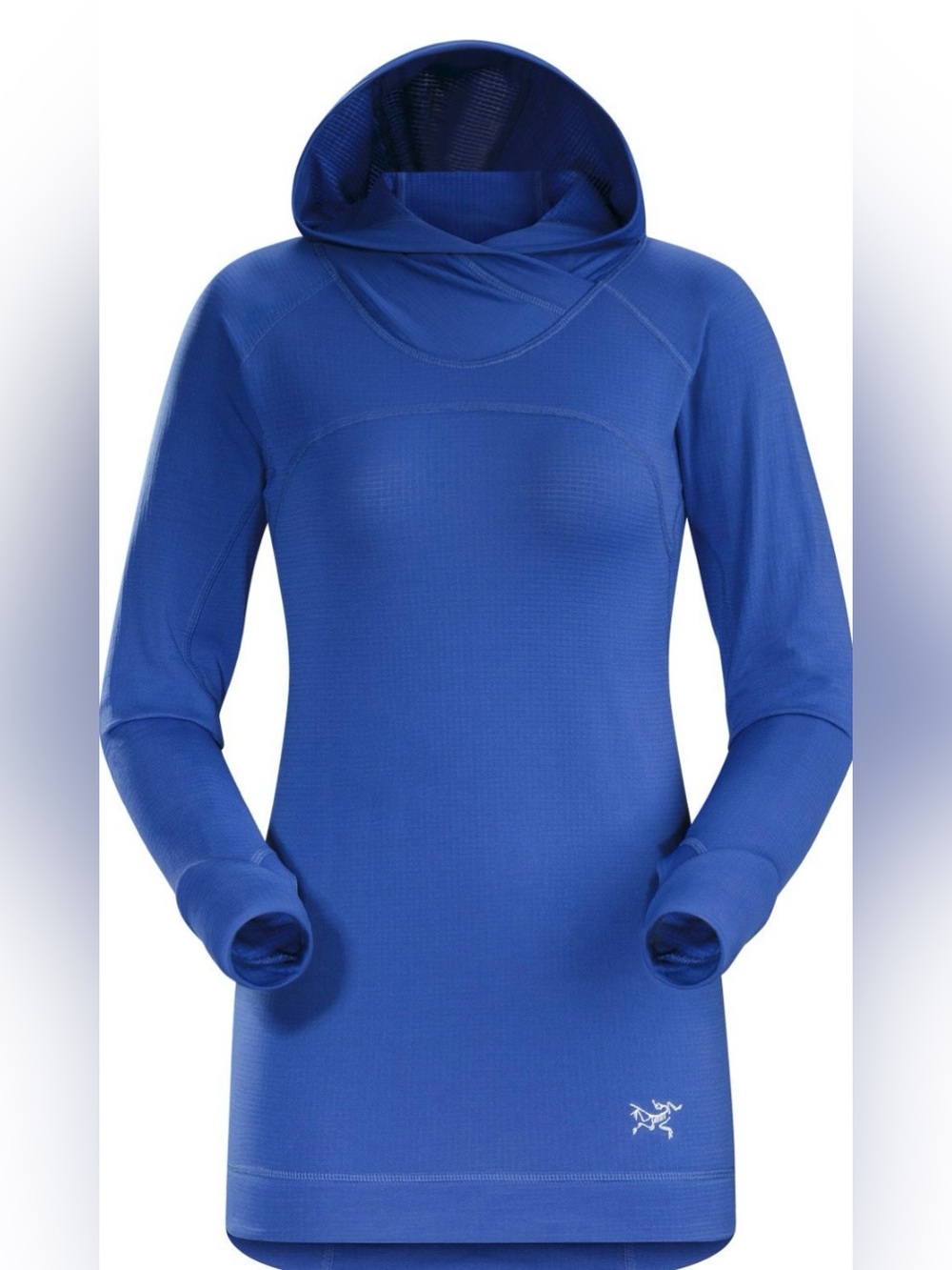 Arc'teryx Thaleia Hoody Blue Hooded Base Layer Top for Women Athletic Longsleeve